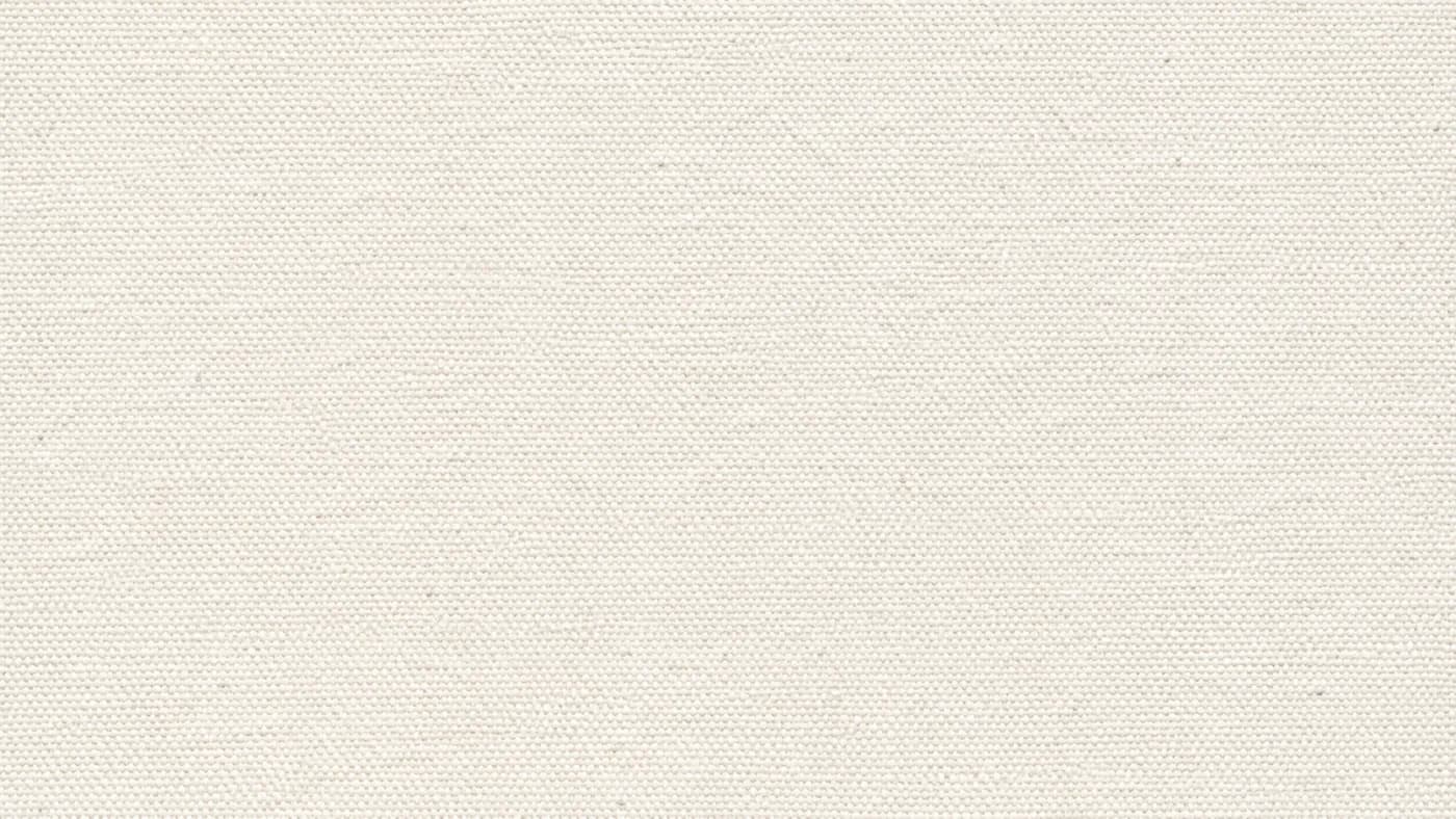 A very low contrast expanse of undyed off-white cotton canvas under raking light.